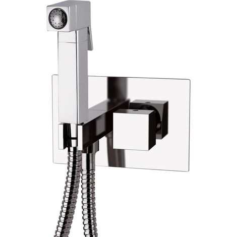 Miscelatore incasso per shut-off con doccetta shut-off, supporto doccia-presa acqua e flessibile. (1/3)