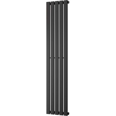 Typhoon - Black Vertical Radiator H1600mm x W340mm Single Panel (1/3)