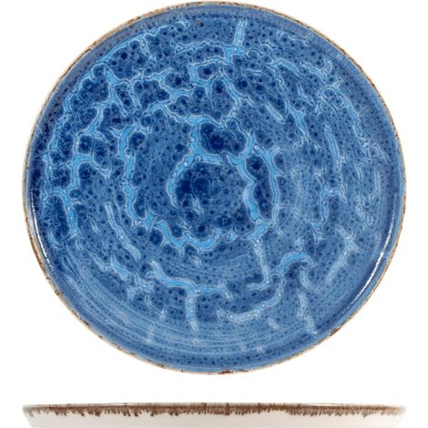 6 x assiettes plates COBALTO - 20 cm - Porcelaine - H&H (1/2)