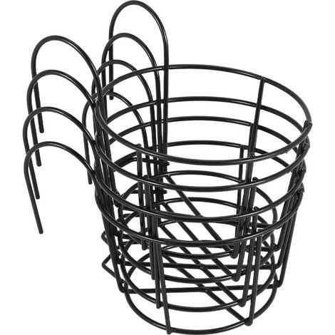 4 teiliges Set: Hängeampeln, Blumentopfhalter, Pflanzenregale, Zaun, Metalltopf, Ständer, Balkon, kleiner Korb (1/5)