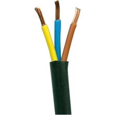 Câble électrique R2V 3G16 16mm² – Conducteur cuivre rigide – Tension 600V – Isolation PVC – Pour installations électriques professionnelles – Courant