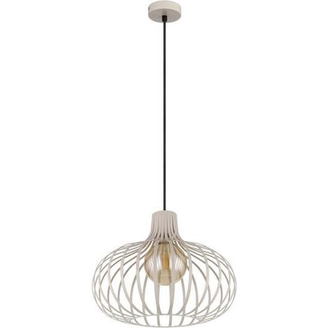 [GEBRAUCHT] B-Ware Globo Hängeleuchte Mateo LED Pendelleuchte dimmbar sandfarben Metall Ø40cm (1/2)