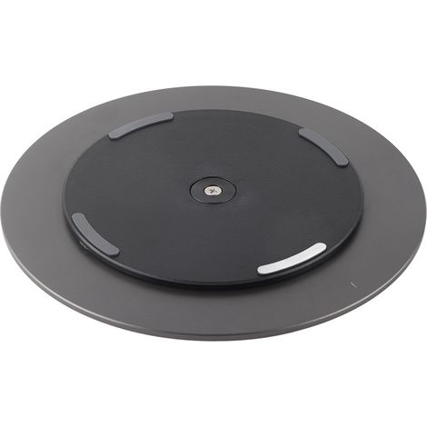 Support d'écran rotatif 360 degrés, gris anthracite mat, en alliage d'aluminium, socle pour moniteur (1/5)