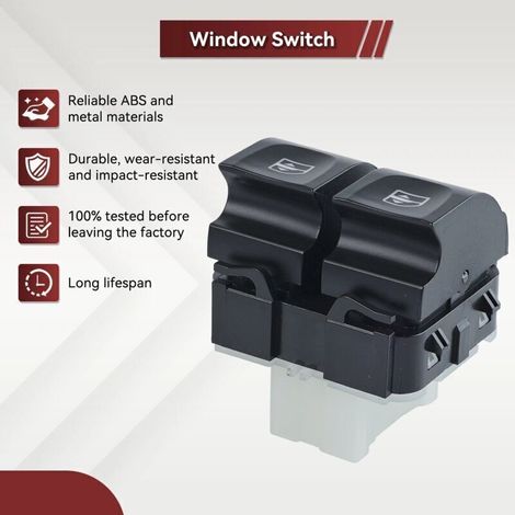Interrupteur de Lve-vitre lectrique, Interrupteur de Lve-vitre lectrique ABS Robuste Lger 254118044R de Remplacement pour CLIO MK 4 2013 2017 (1/3)