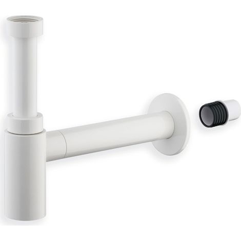 Cristina Ondyna – Siphon de lavabo ABS droit 35cm (1''1/4) blanc – Résistant à l'humidité – Drainage efficace pour salle de bain - AC79006 (1/2)
