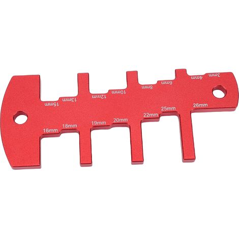 Gabarit de mesure à queue d'aronde en alliage d'aluminium pour table de sciage et de fraisage du bois, échelle standard lisse de 3 à 26 mm, léger et durable pour atelier d'artisanat (1/5)