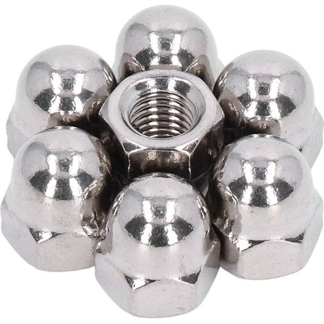 304 Stainless Steel Fastening Accessory Kit, 50 Pieces, Cap Nut for Maintenance and Repair, M4 (1/5)