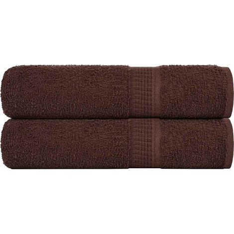 Toallas de baño 2 uds marrón 100x150 cm 360 gsm 100% algodón vidaXL