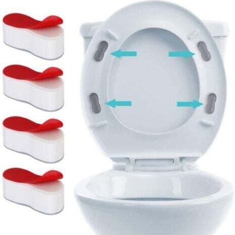 Toilet Seat Bumper for Bidet Bathroom (Pack of 4) - 4.5cm x 2cm Super Sticky Rubber Toilet Seat Bumper (1/5)