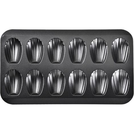 12-teiliges Set – Backformen – Backform – Schwarz – Schwarze Backformen – Antihaftbeschichtung aus Kohlenstoffstahl (1/5)