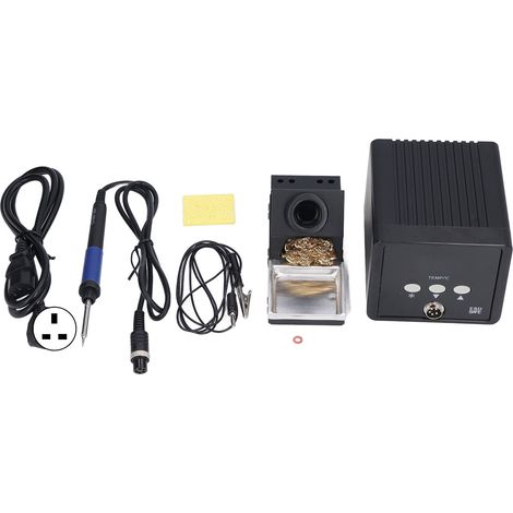 Station de soudage à air chaud LED numérique 90W, fer à souder 150℃480℃, station de rework HK‑901DUK, prise 220V (1/5)