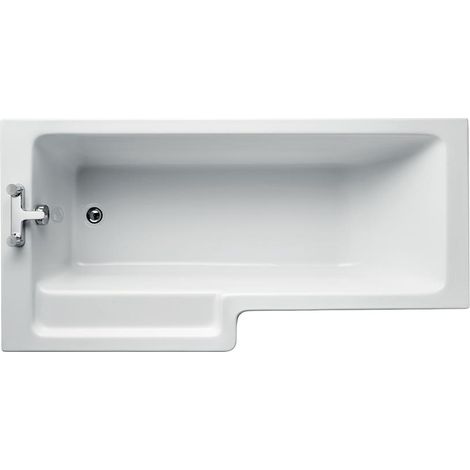 Ideal Standard Tempo Cube L-Shaped Shower Bath with Front Panel and Screen 1700mm x 850mm Left Handed (1/4)