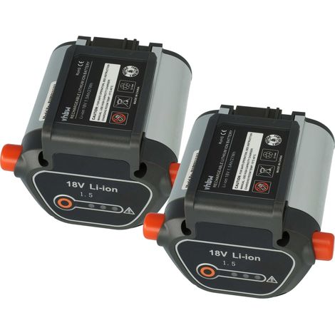 vhbw 2x batteria sostituisce Gardena BLi-18, 9839-20, 9840-20 per rasaerba cesoie tagliasiepi 1500mAh 18V Li-Ion