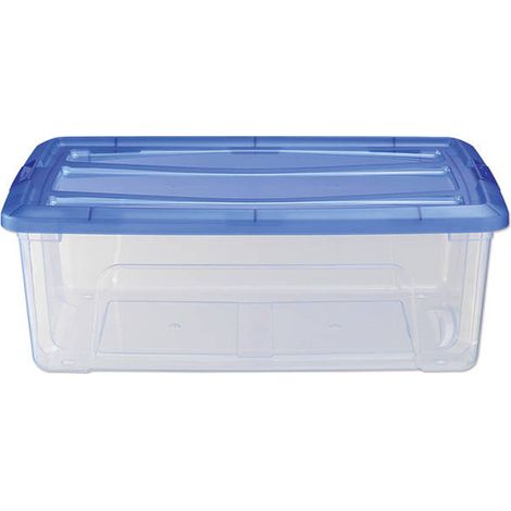 Iris Topbox Opbergbox 30L 57,5x39x20,5 cm Bleu/Transparant