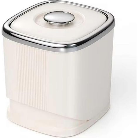 Boîte de rangement alimentaire rotative en forme de seau à riz avec échelle de temps et verre doseur pour flocons d'avoine et céréales. (1/5)