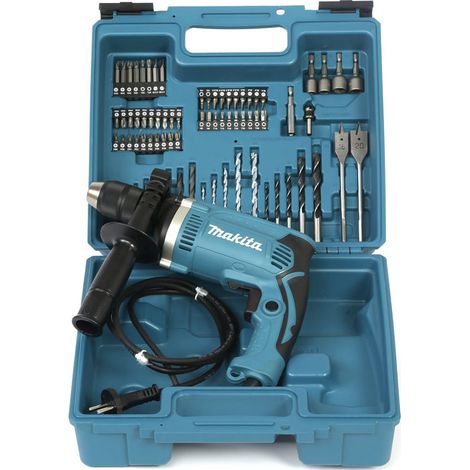 Taladro Percutor Makita HP1631KX3+ 74 accessorios