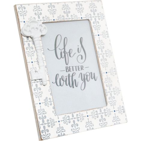 Cadre photo en relief motif clef