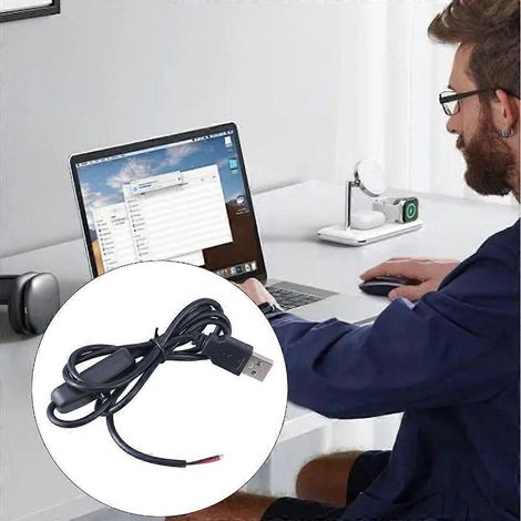 Câble USB DC5V vers 2 broches avec alimentation à découpage (1/4)