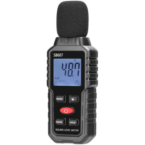Détecteur de bruit pondéré A 30-130 dB, mini appareil de surveillance des décibels, sonomètre haute précision, affichage numérique rétroéclairé (1/5)