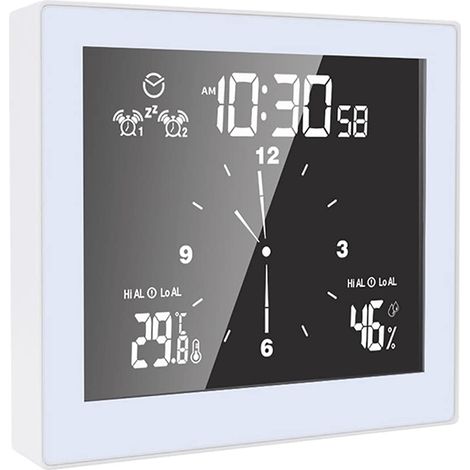 Horloge à écran Tactile Alimentation par Pile thermohygromètre Multifonction actile Contrôle Minuterie Alarme pour Le Bureau la (1/5)