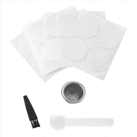 Kaffeekapseln aus Edelstahl, wiederverwendbare Pads, 100 Filter für Espressomaschinen (1/5)