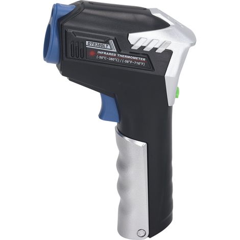 Pistolet thermomètre infrarouge industriel écran LCD rétroéclairé extinction automatique indicateur batterie faible (1/5)