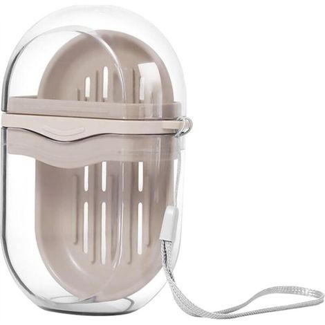 Custodia da viaggio per sapone, drenante, portatile, impermeabile, sigillata, ad asciugatura rapida, trasparente, stoviglie da bagno per campeggio, palestra, doccia, vasca da bagno, viaggio