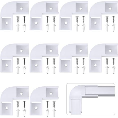 10 Pièces Connecteur d'angle profilé LED en Forme de V, Connecteur d'angle à 90 Degrés pour Profilé en Aluminium à LED, Vis incluses (1/5)