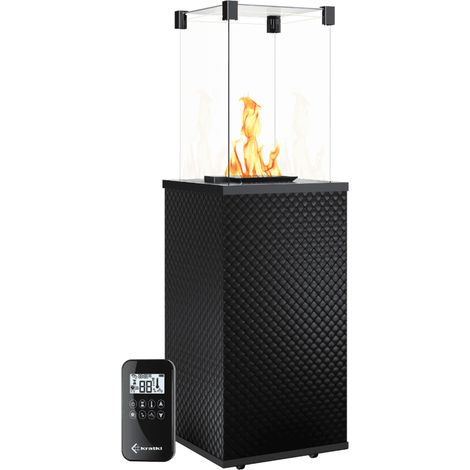 Terrassenheizer Patio Glas schwarz gesteppt automatische Steuerung 8,2kW (1/5)