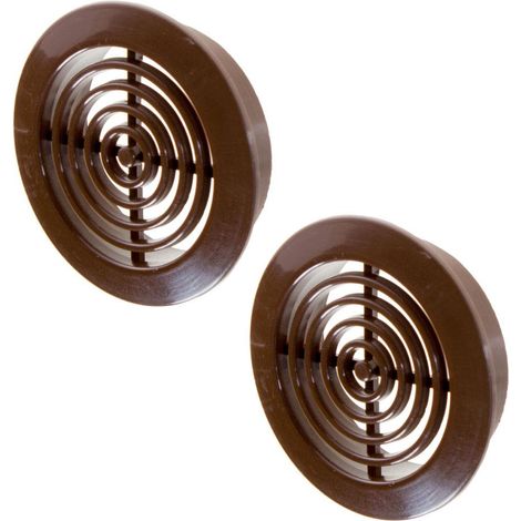 Braunes Lüftungsgitter für 45 mm Öffnung, 2 Stück. (1/3)