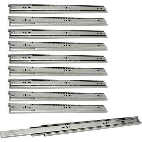Glissières de tiroirs Coulisses pour charges lourdes softclose Coulisses à sortie totale 45mm 600mm 20X