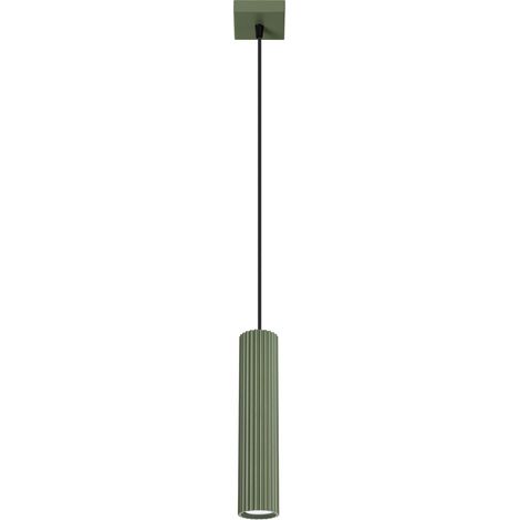 AMBER 1 GU10 HÄNGLAMPE OLIVE GREEN ALU LUMILO 16.155.11 (1/5)
