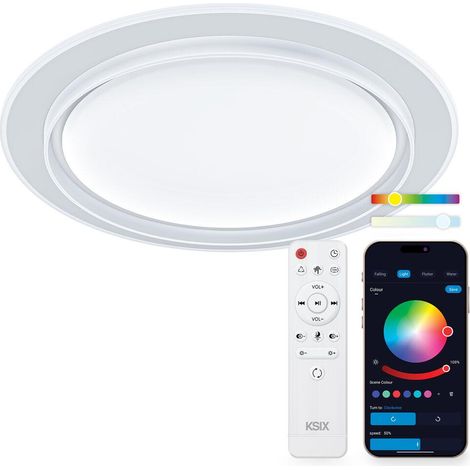 Ksix Sfera plafonnier blanc 49 cm 4500 lumens