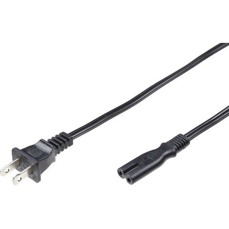 Microconnect PE110718 - Kabel (1,8 m, Stecker/Buchse, Stecker Typ A, C7-Kupplung, schwarz)