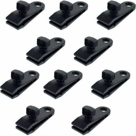 10 Pièces Pinces Multifonction Sécurisées pour Bâche Tente de Camping Caravane et Toile d'Ombrage