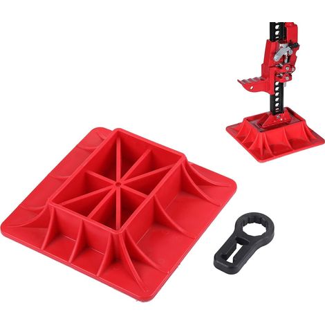Base de Cric Hi-Lift - 1 Pièce - Polypropylène Robuste - Stabilisation sur Sol Meuble - Tout-Terrain Sable Boue Neige - 28,5x28,5x7 cm (1/4)