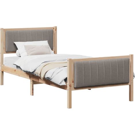 Maison Exclusive - Struttura del Letto con testiera Marrone e taupe 90 x 200 cm