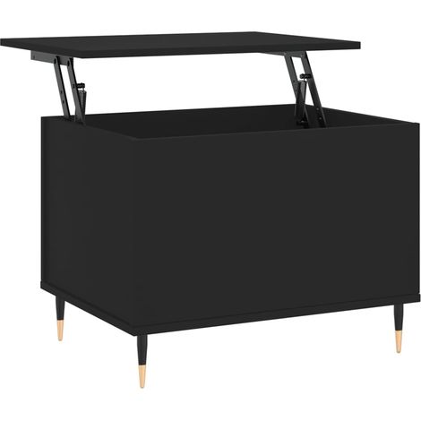 Maison Exclusive - Mesa de centro madera contrachapada negro 60x4