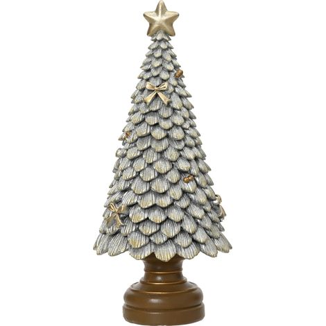 Glitzerndes silbernes Weihnachtsbaum-Dekorationsobjekt 23 cm (1/2)