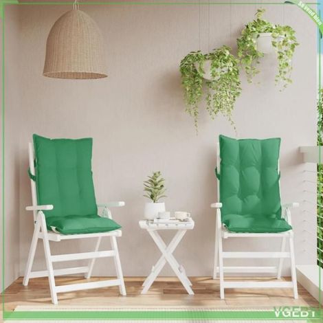Coussins de chaise à dossier haut - FAFEISY - 377617 - Vert - Lot de 2 - Tissu Oxford résistant à l'eau (1/5)
