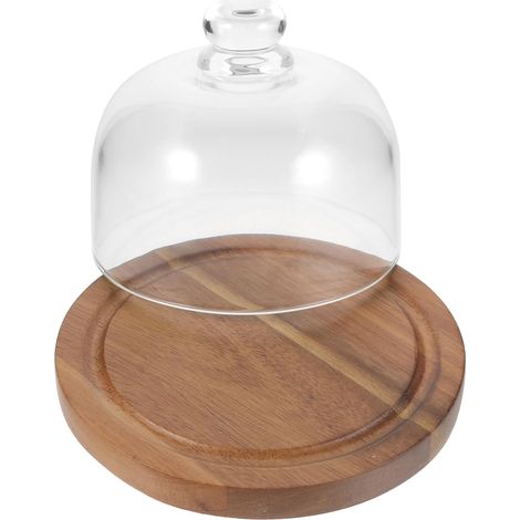 Cake Stand with Transparent Lid Dessert Plate Cake Tray for Fruits Sweets Biscuits Weddings Birthdays Parties 6.30 X 6.30 X 4.92 in (1/5)
