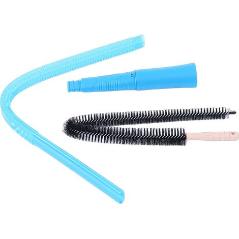 Kit de nettoyage flexible pour aspirateur, suceur universel pour peluches de sèche-linge, tuyau extensible, bleu (1/5)