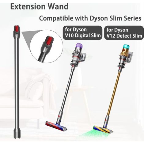 Tube Extension pour Dyson V12 Slim Aspirateur, Tube Rallonge Dégagement Rapide Baguette Extensible, 74cm - Noir (1/3)