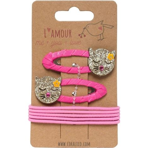 Juego de clips y gomas elásticas