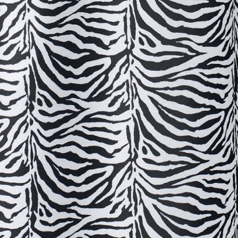 Rideau de douche 2 faces en tissu Ze'bre Noir 180 x 200 cm pour receveur de douche livre' sans crochets Zebra Nero 180x200 Cm