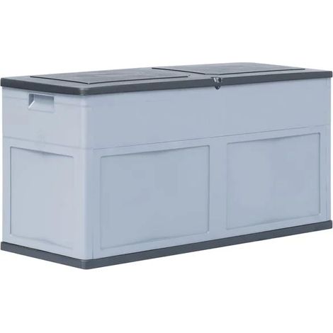 Coffre de rangement de jardin 320L (gris et noir) (1/5)