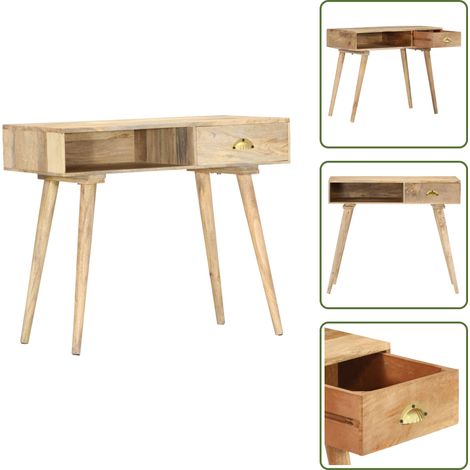 Table console 90x45x75 cm bois de manguier massif - Table Basse - Table D'appoint - Meubles Rustiques - Table Console - Mobilier Intérieur (1/5)
