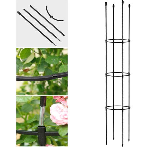 Soporte para plantas trepadoras en macetas, soporte metálico para plantas de jardín e interior, soporte para plantas con flores. (1/3)
