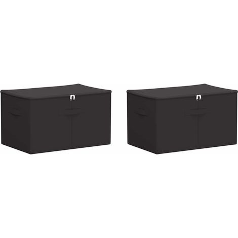 Storage Box 2 pcs Anthracite 55 x 35 x 32 cm Non-woven fabric vidaXL