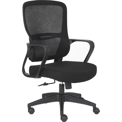 Home Heavenly® Silla Oficina Ergonómica Taxana – Altura Regulable, Respaldo Malla Transpirable, Cojín Espuma Alta Densidad, Meca  Color : Negro (1/5)